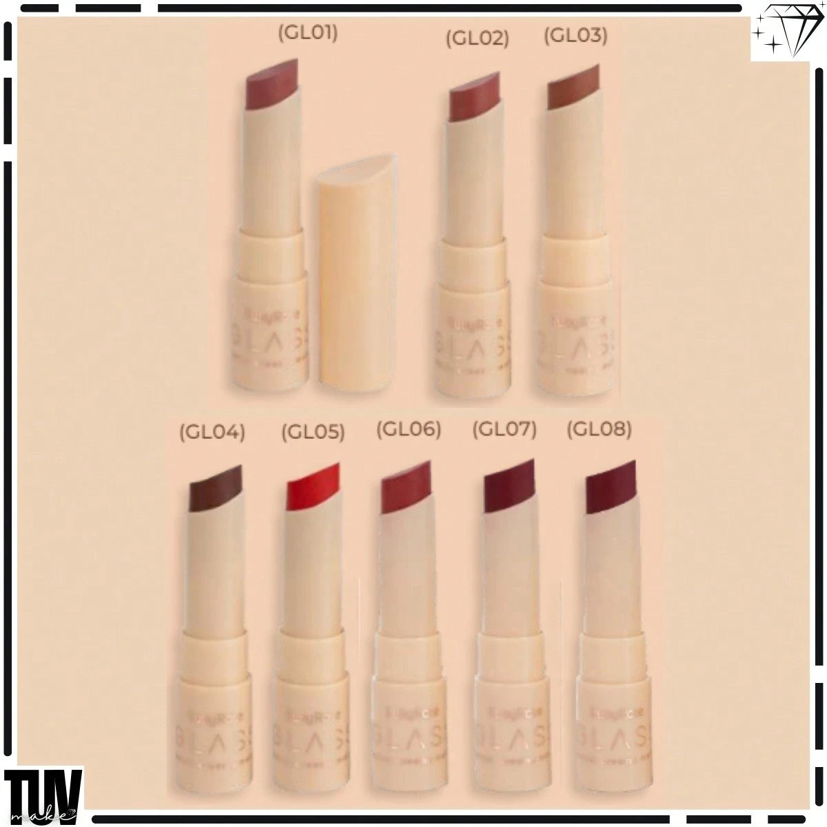 Batom Creamy Matte Glass Ruby Rose Aveludado Resistente Água Festa Junina