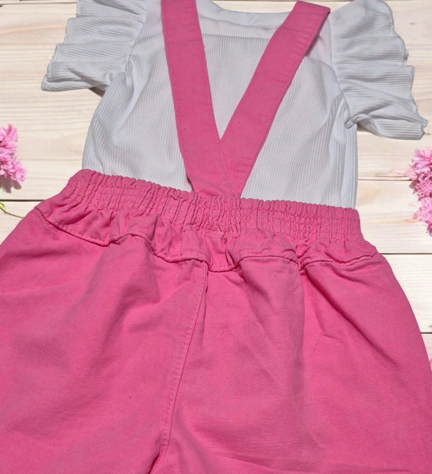 Vendedor IndicadoJardineira infantil menina ursinho ou florzinha com blusa manga curta verão dia das crianças Borboletinhas Kids