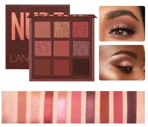 Paleta de Sombras 9 Cores - Langmanni